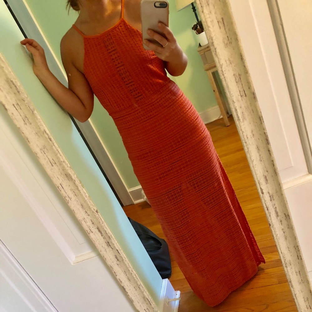 Orange maxi dress